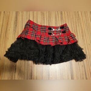 Vintage Tripp NYC Red Plaid Miniskirt